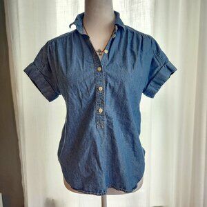 J.Crew Reimagined Denim Chambray Women's Top Size XXS